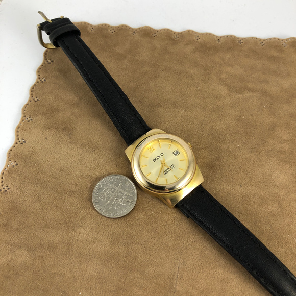 Vintage Authentic PAOLO GUCCI Gold Tone Date Watch - Picture 4 of 6